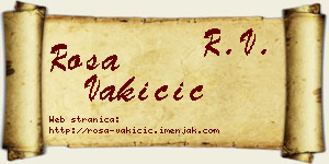 Rosa Vakičić vizit kartica